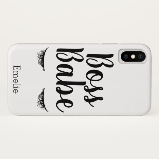 Coques Case-Mate iPhone Eyelashes Babe Boss tendance (Dos (Horizontal))