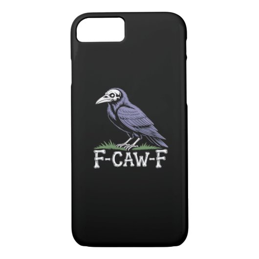 Coques Case-Mate iPhone F-Caw-F Bone Text Skull Raven - Gothic Macabre Hum (Dos)