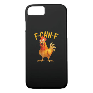 Case-Mate iPhone Case F-Caw-F Pun Funny Chicken Rooster Cawing Grunge