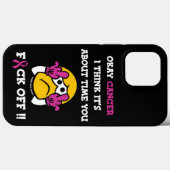 Coques Case-Mate iPhone F#CK OFF...Cancer du sein (Verso (horizontal))