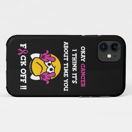 Coques Case-Mate iPhone F#CK OFF...Cancer du sein (Dos (Horizontal))