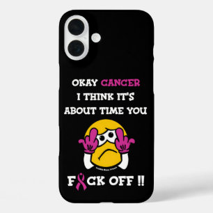 Coques iPhone 16 Plus F#CK OFF...Cancer du sein