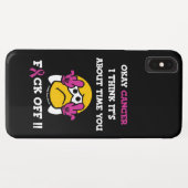 Coques Case-Mate iPhone F#CK OFF...Cancer du sein (Dos (Horizontal))