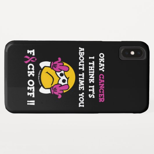 Coques Case-Mate iPhone F#CK OFF...Cancer du sein (Dos (Horizontal))