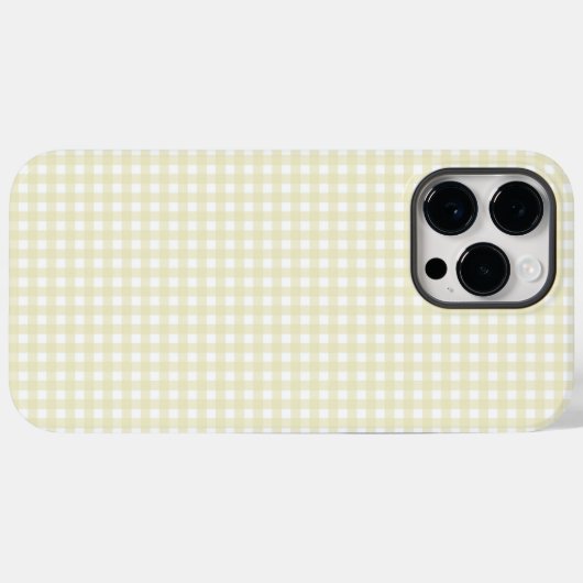 Coques Case-Mate iPhone F & L En vichy jaune (Verso (horizontal))