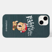 Coques Case-Mate iPhone Fa La La La La Christmas Chant Chien | Dossier tél (Verso (horizontal))