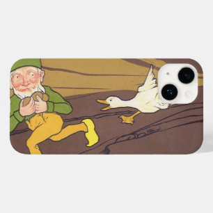 Coque Pour iPhone 14 Fable d'Ésope vintage Oie qui pond l'Œuf d'Or