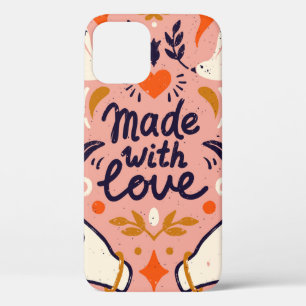 Case-Mate iPhone Case Fabriqué avec amour symétriccomposition - Elem vin