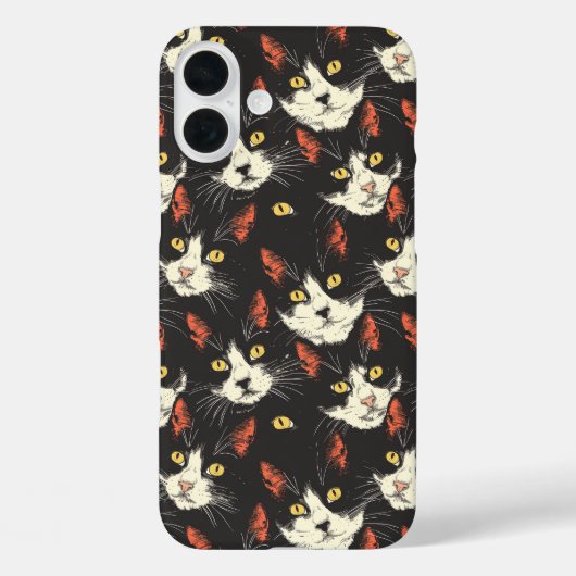 Coques Case-Mate iPhone Façades de chats élégantes (Verso)