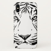 Coques Case-Mate iPhone Face Abstraite de tigre noir et blanc (Dos)