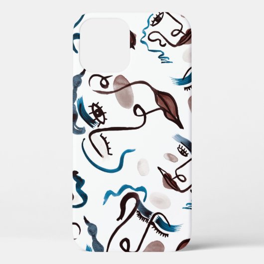 Coques Case-Mate iPhone Face d'art pop : aquarelle abstraite. (Verso)