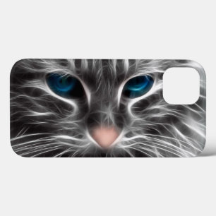 Case-Mate iPhone Case Face de chat bleu magnifique