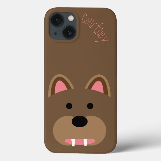 Coques Case-Mate iPhone Face d'ours mignonne personnalisable (Verso)