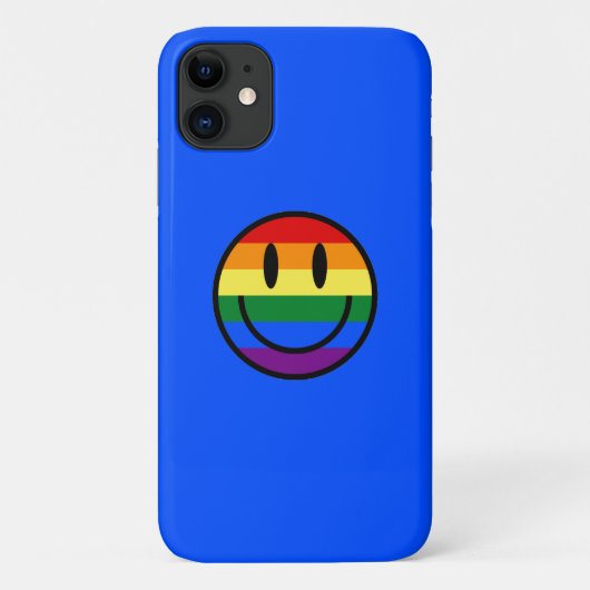Coques Case-Mate iPhone Face souriante arc-en-ciel (Dos)