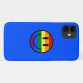 Coques Case-Mate iPhone Face souriante arc-en-ciel (Dos (Horizontal))