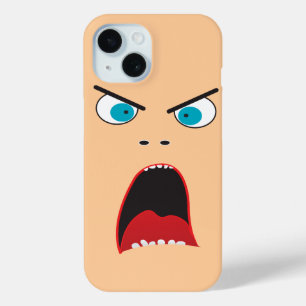 Coque Pour iPhone 15 Fâché visage
