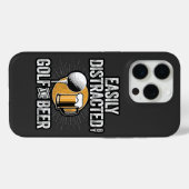 Coques Case-Mate iPhone Facilement distrait par Golf et Bière Coque-Mate i (Verso (horizontal))