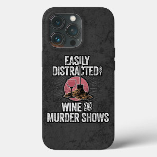 Case-Mate iPhone Case Facilement distrait par le vin et le meurtre montr