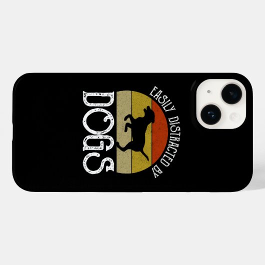 Coques Case-Mate iPhone Facilement Distrait Par Les Chiens (Verso (horizontal))