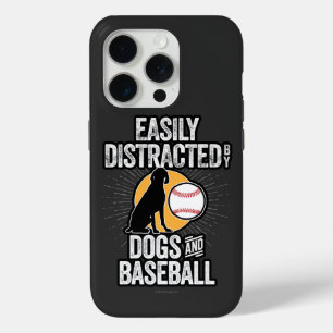 Coque iPhone 15 Pro Facilement distrait par les chiens et le baseball