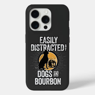 Coque iPhone 15 Pro Facilement distrait par les chiens et le Coque-Mat