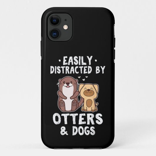Coques Case-Mate iPhone Facilement Distrait Par Les Loutres Et Les Chiens (Dos)