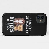 Coques Case-Mate iPhone Facilement Distrait Par Les Loutres Et Les Chiens (Dos (Horizontal))