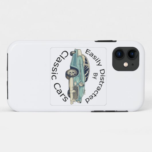 Coques Case-Mate iPhone Facilement distrait Par les voitures classiques (Dos (Horizontal))