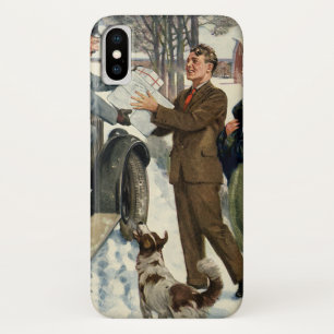 Etui iPhone Case-Mate Facteur de Noël victorien vintage livraison
