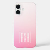 Coques Case-Mate iPhone Fading Pinks Dégradé et Vos Initiales (Verso)