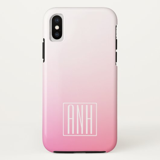 Coques Case-Mate iPhone Fading Pinks Dégradé et Vos Initiales (Dos)