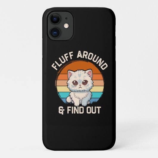 Coques Case-Mate iPhone Faire du Fluff et Découvrir Drôle Chat Rétro (Dos)