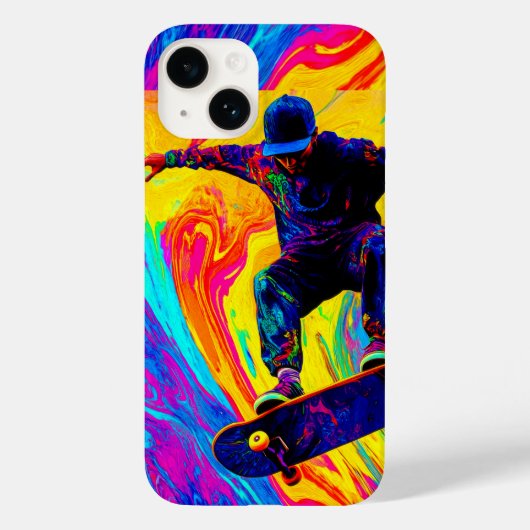 Coques Case-Mate iPhone Faire du skateboard à travers les couleurs (Verso)