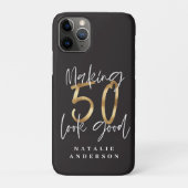Coques Case-Mate iPhone Faire passer 50 ans en or (Dos)