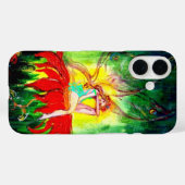 Coques Case-Mate iPhone FAIRY DREAMING SUR LA FLEURS ROUGE vert jaune (Verso (horizontal))