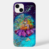 Coques Case-Mate iPhone FAIRY IN THE NIGHT Blue Turquoise Monogramme (Verso)