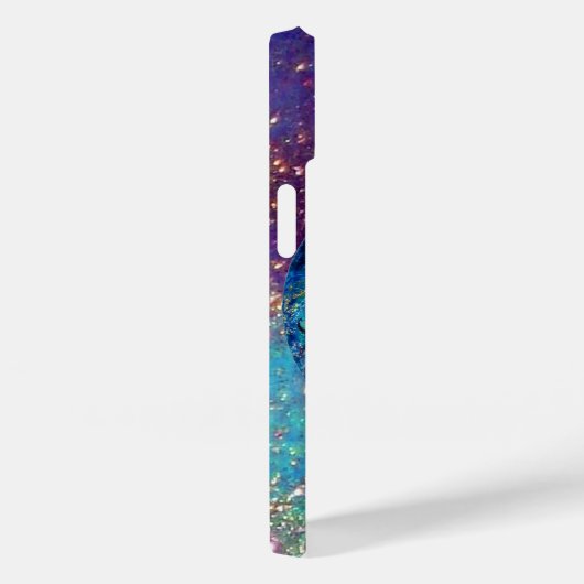 Coques Case-Mate iPhone FAIRY IN THE NIGHT Blue Turquoise Monogramme (Verso / Droite)