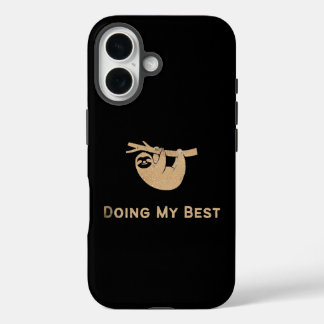 Coques iPhone 16 Faisant de mon mieux Glitter Sloth