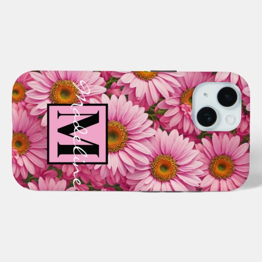 Coques Case-Mate iPhone Faisceaux rose rose printanière rose pâle margueri (Verso (horizontal))