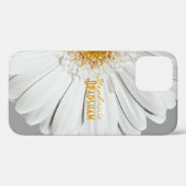 Coques Case-Mate iPhone Faisée de Gerbera blanche jaune (Verso (horizontal))
