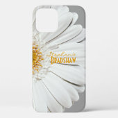 Coques Case-Mate iPhone Faisée de Gerbera blanche jaune (Verso)
