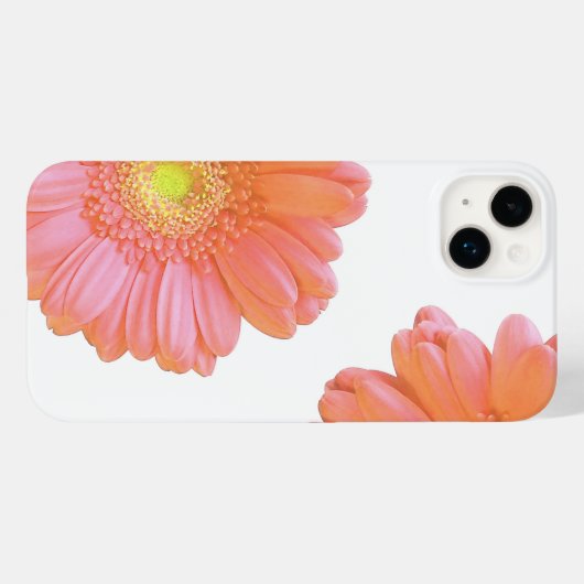 Coques Case-Mate iPhone Faisée de gerbera orange (Verso (horizontal))