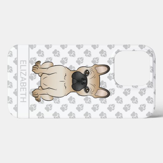 Coques Case-Mate iPhone Faite Avec Masque Noir Chien-Chien-Chien Français  (Verso (horizontal))