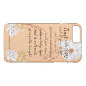 Coques Case-Mate iPhone Faites confiance au seigneur roses blancs dans le (Dos (Horizontal))