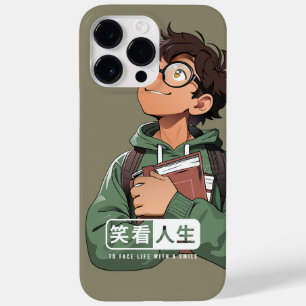 Coque Pour Pour iPhone 14 Pro Max Faites face à la vie avec le sourire