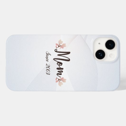 Coques Case-Mate iPhone Faites-Lui Dire Son iPhone - "Maman depuis [année] (Verso (horizontal))