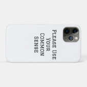 Coques Case-Mate iPhone Faites Preuve De Bon Sens (Dos (Horizontal))