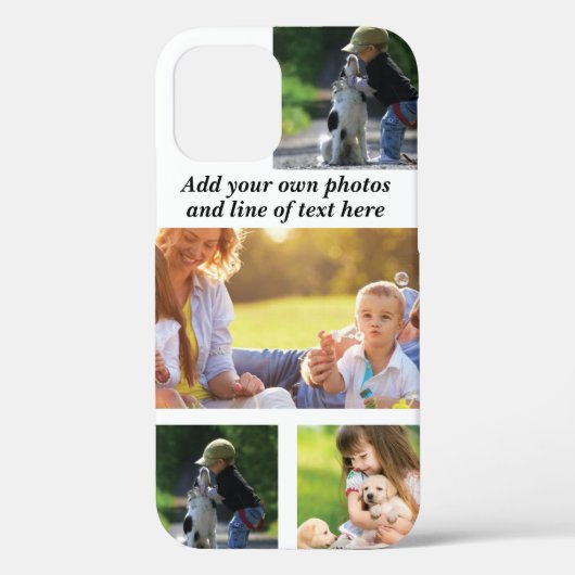 Coques Case-Mate iPhone Faites votre propre collage photo et texte (Verso)