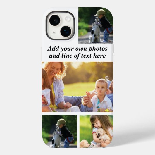 Coques Case-Mate iPhone Faites votre propre collage photo et texte (Verso)