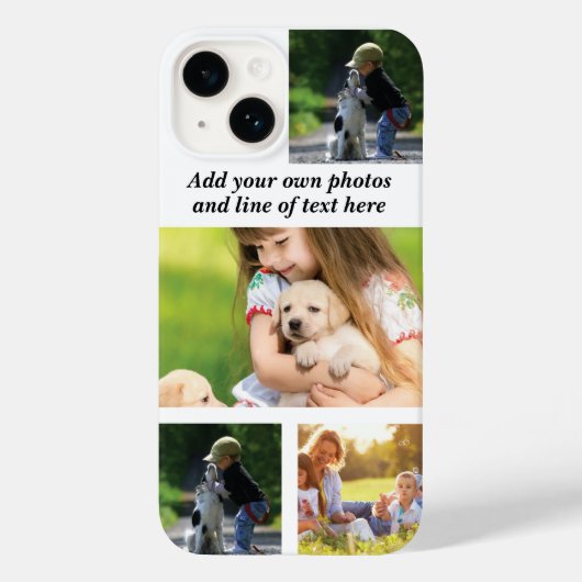 Coques Case-Mate iPhone Faites votre propre collage photo et texte (Verso)